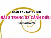 Bài 8 trang 82 Toán 12 tập 1 Cánh Diều